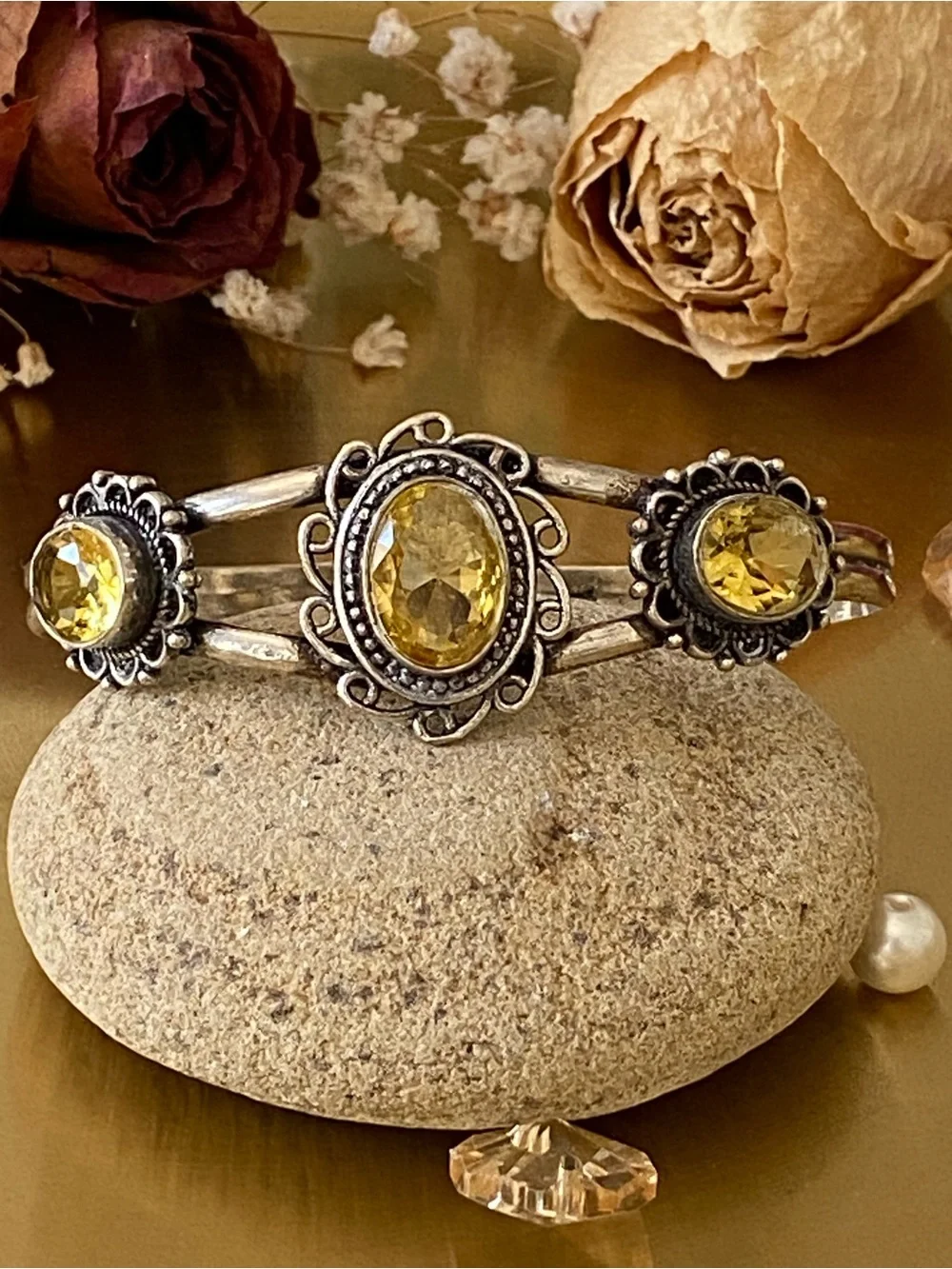 Citrine Hand Crafted Bangle